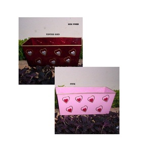 ชุดกระถางต้นไม้โลหะคุณภาพระดับพรีเมียม2ชุดมีดีไซน์ที่เป็นเอกลักษณ์เคลือบสีต่างๆเสร็จรูปร่างและขนาดที่กำหนดเอง - Product Image 1