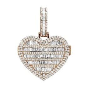 จัดหาโดยตรงจากโรงงาน สร้อยคอจี้รูปหัวใจเพชรโมอิสซาไนต์เงินแท้ 925 ชุบทอง ของขวัญสำหรับผู้หญิง - Product Image 1