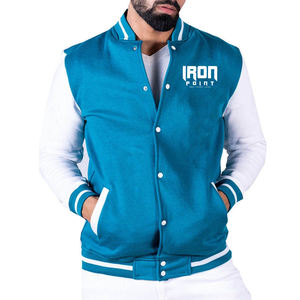 Chaqueta Universitaria de Alta Calidad al por Mayor para Hombre, Bordado Chenille, Mangas de Cuero, Chaqueta Universitaria Personalizada con Letras de Béisbol - Product Image 1