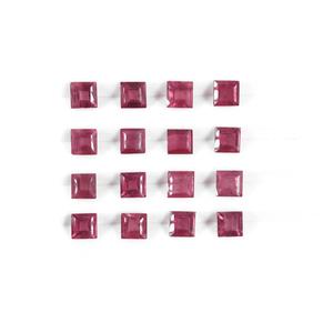 Rubis naturels de haute qualité de Bangkok, carrés calibrés de 4 mm et 5 mm, Tanzanite taille émeraude, pierres précieuses en vrac, couleur verte et rouge - Product Image 1