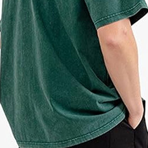 Wholesale High Quality <b>Drop</b> Shoulder Oversized T Shirt <b>Acid</b> Washed Custom Printing Dtg T Shirt for Men T Shirts - Product Image 6