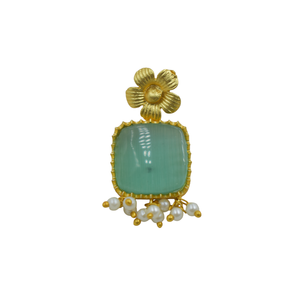 Nouvelle tendance dernière pierre en laiton plaqué or boucles d'oreilles en pierre plaqué or 18 carats boucles d'oreilles femmes mode bijoux boucles d'oreilles femmes - Product Image 5