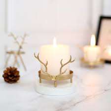 Portavelas de pilar de Metal plateado antiguo de alta calidad, mesa para Navidad, portavelas Diwali, decoración del hogar, Decoración de mesa - Product Image 2