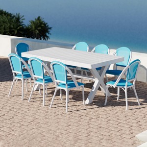 Silla de Comedor Apilable de Plástico Contemporánea Flash-N para Apartamento y Bar en Casa - Product Image 5