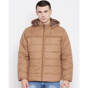 แจ็กเก็ตอุ่นสำหรับผู้ชายเสื้อแจ็กเก็ตแบบมีซิปรูดซิปมีฟองใส่โลโก้ได้ตามต้องการสำหรับฤดูหนาว - Product Image 1