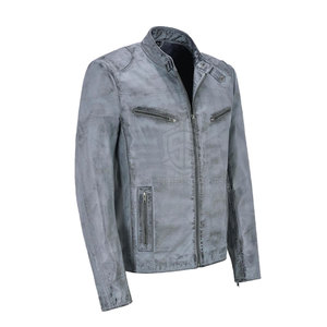 Chaqueta de Cuero de Oveja de Color Sólido para Hombre, Diseño Personalizado, Impermeable, Ecológica, Estilo Urbano - Product Image 2