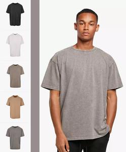 Camiseta extragrande, camiseta pesada lavada con ácido para hombre, diseño liso, ajuste cómodo. - Product Image 6