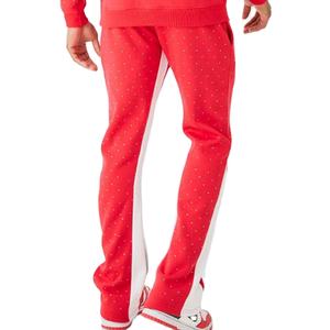 Precio de fábrica Sudadera con capucha de ajuste regular con pedrería en toda la prenda, nuevo diseño, estilo urbano, cintura elástica, chándal de invierno con pedrería - Product Image 5