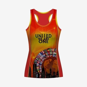 2024 การออกแบบใหม่ที่กําหนดเองขายส่งซอฟท์บอลระเหิดเสื้อ racerback โพลีเอสเตอร์เสื้อกล้าม racerback ระบายอากาศระเหิด - Product Image 5