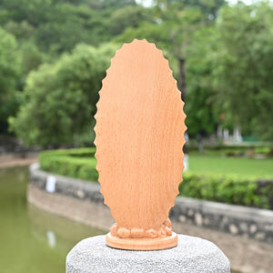 Guadalupe vergine maria statua in legno devozionale, bella figura scolpita dettagliata per collezioni di arte cattolica - Product Image 6