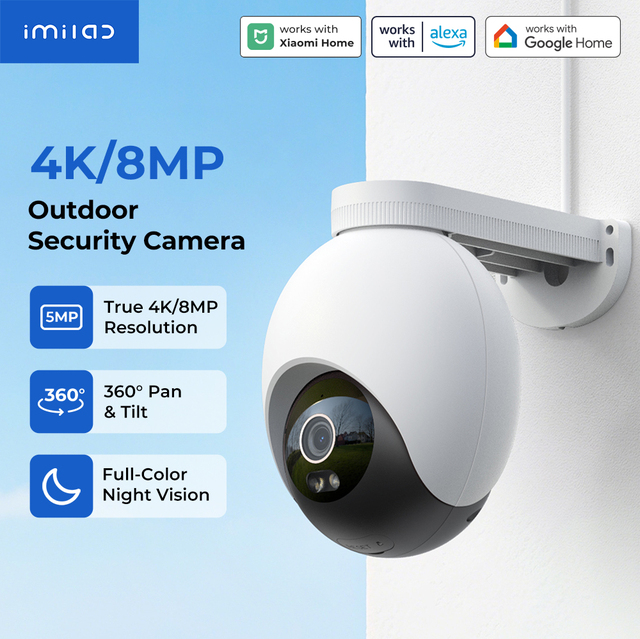 IMILAB EC6 Pro Outdoor WiFi Security Camera Manufacturer 4K PTZ Camera with AI Human Detection Free Smart Alerts Easy-to-Use App