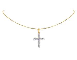 Colgante de cruz de plata de ley S925 con diseño clásico de diamante de moissanita de corte redondo para hombres y mujeres - Product Image 4