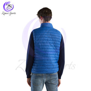 Gilet en duvet hydrofuge de bon fournisseur pour hommes, produit le plus vendu OEM avec impression de logo personnalisé, gilet matelassé matelassé pour l'extérieur - Product Image 2