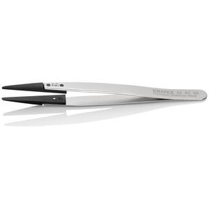 Pince à épiler Knipex en acier inoxydable avec embouts interchangeables, design droit et rond ESD - Product Image 3