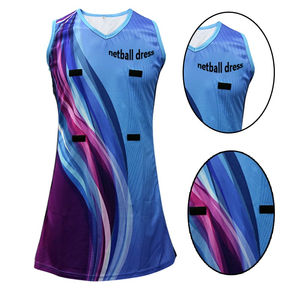 ชุดนักกีฬาเน็ตบอลหญิงคุณภาพดีที่สุด ผลิตในปากีสถาน พร้อมโลโก้ด้านหน้า แห้งเร็ว ระบายอากาศได้ดี สีและขนาดปรับแต่งได้ - Product Image 6