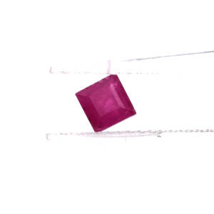 Rubis naturels africains non traités, calibrés, carrés, 5 mm, 6 mm, qualité AAA pour bijoux, traités thermiquement, certifiés IGI, variété rouge rose - Product Image 2