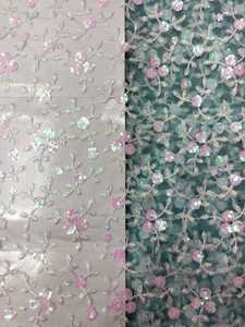 Nouvelle arrivée femmes robe matériel arc-en-ciel séquence Allover Design Net tissu de l'exportateur indien au prix de gros - Product Image 6