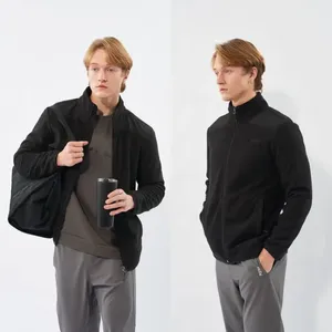 Veste polaire légère et durable Fermeture éclair décontractée pour les affaires en plein air écologique avec poches avant - Product Image 3