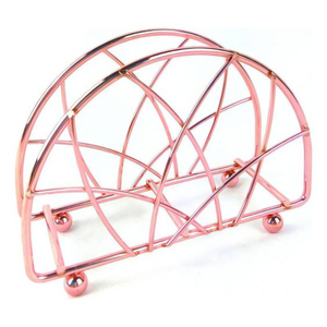 Napkin Holder Rose Gold Plated Metal Tissue Holder for Hotel Restaurant Suppliers Tissue Stand to Hold Napkins at <b>Cheapest</b> Price - Product Image 1