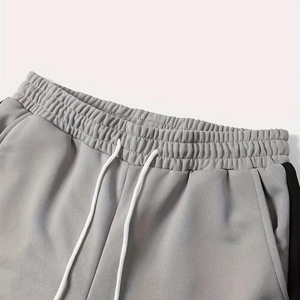 ชุดกีฬาลำลองสำหรับผู้ชายสีตัดกันคอกลมพิมพ์ลายสีตัดกัน - Product Image 6