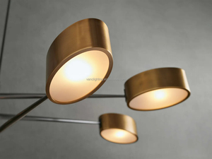 <span class=keywords><strong>Lustre</strong></span> moderne en <span class=keywords><strong>laiton</strong></span> et <span class=keywords><strong>verre</strong></span> de style nordique pour îlot de cuisine, suspension linéaire, longueur réglable - Product Image 4