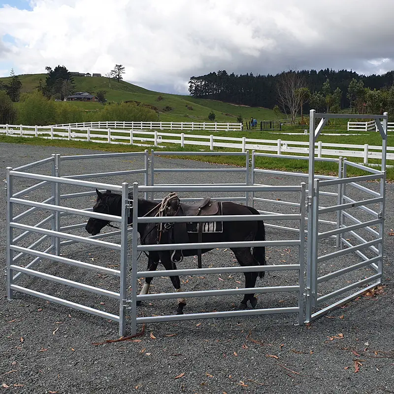 Panneaux de clôture pour chevaux en métal galvanisé Clôtures de pâturage pour bétail Clôture métallique pour ranch