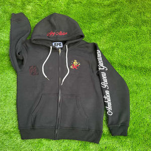 zip up hoodie 400 gsm screen printing & embroidery logos Tracksuits <b>scrunchy</b> waistband and regular pant hoodie sets - Product Image 5