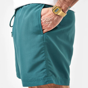 Short en coton décontracté pour hommes, respirant, chaud, motif solide, taille moyenne, fermeture à cordon de serrage, service OEM disponible, tissage non tissé - Product Image 6