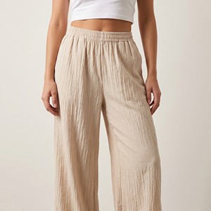 Pantalon Lurex léger et ample avec ceinture élastique, 100 % viscose, taille unique (tailles 38-44) - Product Image 3