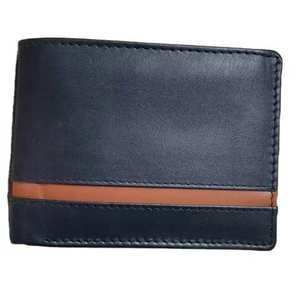 Portefeuille court en cuir de vache de luxe pour hommes fermeture ouverte Protection RFID Texture douce multi-poches pour un usage quotidien bureau travail voyage - Product Image 1