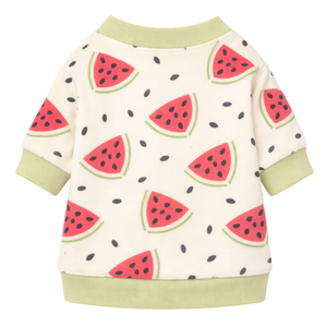 Sweat-shirt pour chien à imprimé pastèque, en coton léger, pull-over doux, style estival, vêtements pour animaux de compagnie pour chiens de petite race - Product Image 5