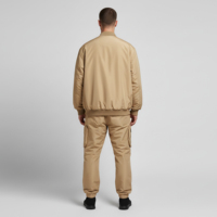 Ensemble veste bomber kaki et pantalon cargo pour homme, tenue de sport tactique, style militaire, streetwear, logo personnalisé, coupe-vent, costume décontracté