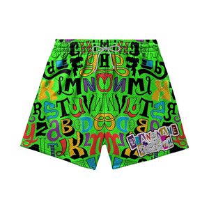 Luxury 280 GSM Heavyweight Mesh <b>Shorts</b> Pink Graphic Pattern Breathable Fabric Custom <b>Patch</b> Embroidery Logo <b>men's</b> <b>shorts</b> - Product Image 6