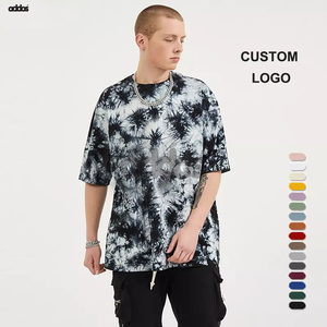 เสื้อยืดพิมพ์ลายกราฟฟิตีผู้ชาย,เสื้อยืดมัดย้อมผ้าฝ้าย100% คอลูกเรือ - Product Image 6