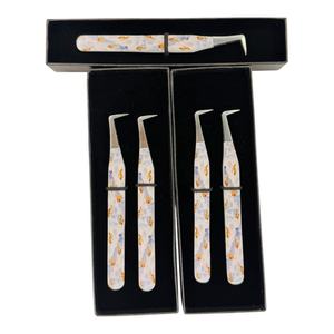 Puntas de Acero Inoxidable para Extensión de Pestañas, con Recubrimiento de Papel de 10 mm, Antimagnéticas, Antiestáticas, de 90 Grados, con Punta Plateada - Product Image 5