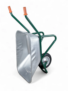 Galvanized Metal <b>Wheelbarrow</b> with Tubeless Tyre 100L Tray Heavy Duty Durable Easy Assembly Smooth Handling - Product Image 3
