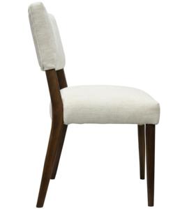 Silla de Comedor Tapizada Personalizada con Estructura de Madera de Caucho, Silla de Tela <span class=keywords><strong>para</strong></span> Restaurante y Hotel, OEM ODM Disponible - Product Image 5