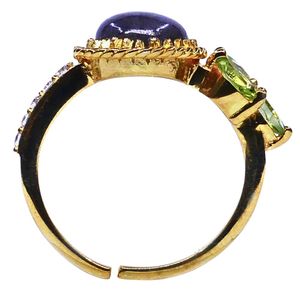 Anillo Clásico de Plata de Ley 925 Chapado en Oro con Topacio Blanco para Boda - Product Image 4