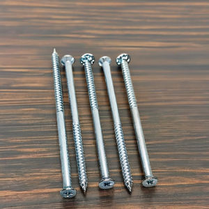 Vis à bois à tête fraisée en acier au carbone à bon prix, filetage grossier, pointe aiguë, oxyde noir, métrique/pouce, classe 4, norme DIN ISO ANSI - Product Image 1