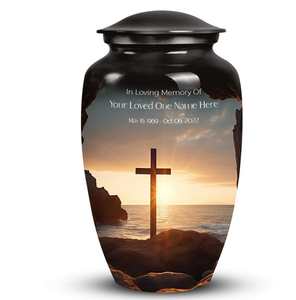 Personalized Memorial Cross Urn HighQuality Aluminum Cremation Urn <b>for</b> Human <b>Ashes</b> Customizable Keepsake Adult Decorative Urns - Product Image 6