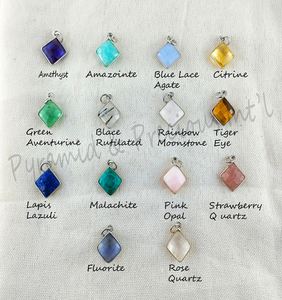 Colgante facetado de cuarzo rosa de Plata de Ley 925 con bisel chapado en oro, abalorio de rombo para la fabricación de joyas de piedra natal de octubre - Product Image 4