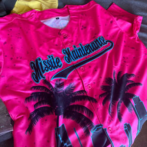 Camiseta de Béisbol Personalizada y Transpirable |   Camiseta Unisex de Poliéster para Sublimación |   Uniforme de Béisbol de Equipo con Cuello en V de Alta Calidad |   Venta al por mayor - Product Image 5