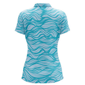 El Golf de sublimación de poliéster transpirable para mujer más vendido para polo al por mayor diseño impreso patrón sólido colección 2025 - Product Image 3