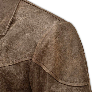 Chaqueta de Cuero de Moda para Hombre de Alta Calidad, Chaquetas de Cuero Lisas para Hombre, Chaqueta de Cuero Gruesa Clásica de Motociclista - Product Image 4