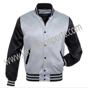 High Quality Customized Stand Collar Front Logo Men's Letterman Jacket-Woolen Fabric Quick Dry Eco-Friendly - Product Image 3