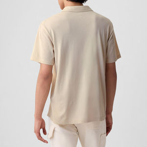 เสื้อสำหรับผู้ชายผ้าสแปนเด็กซ์/ โพลีเอสเตอร์ระบายอากาศโลโก้สีทึบป้องกันการเกิดก้อนขนาดใหญ่พิเศษ - Product Image 4