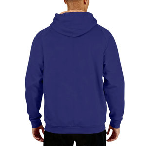 Sweats à capuche pour hommes de couleur unie, fabricants de vêtements, logo personnalisé, sweats à capuche en coton mélangé basiques pour hommes, sweats à capuche vierges lourds à vendre - Product Image 2