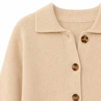 Benutzerdefiniertes LOGO Damen Strickjacke Pullover Gestrickt Langarm Polokragen Einfarbig Lässig Winter Polyamid-Mischung OEM & ODM Fabrik
