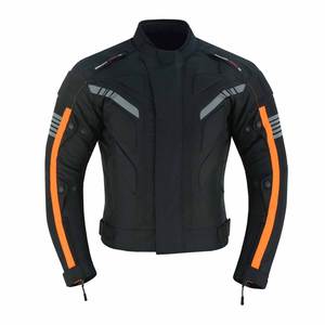 แจ็กเก็ตหนังขี่มอเตอร์ไซด์สำหรับทำงานดีไซน์คลาสสิกแจ็กเก็ตแบบสตรีทแจ็กเก็ตไนลอนบุรองอย่างยั่งยืน - Product Image 4