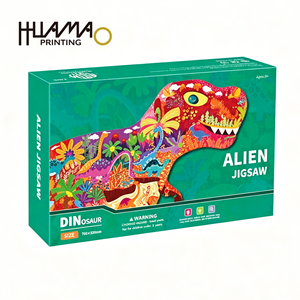 Rompecabezas de Animales con Formas Irregulares de Huamao, Juguete Educativo de Arte para Niños, Rompecabezas de Dinosaurio, Elefante, Panda, Juego en Caja de Regalo - Product Image 3